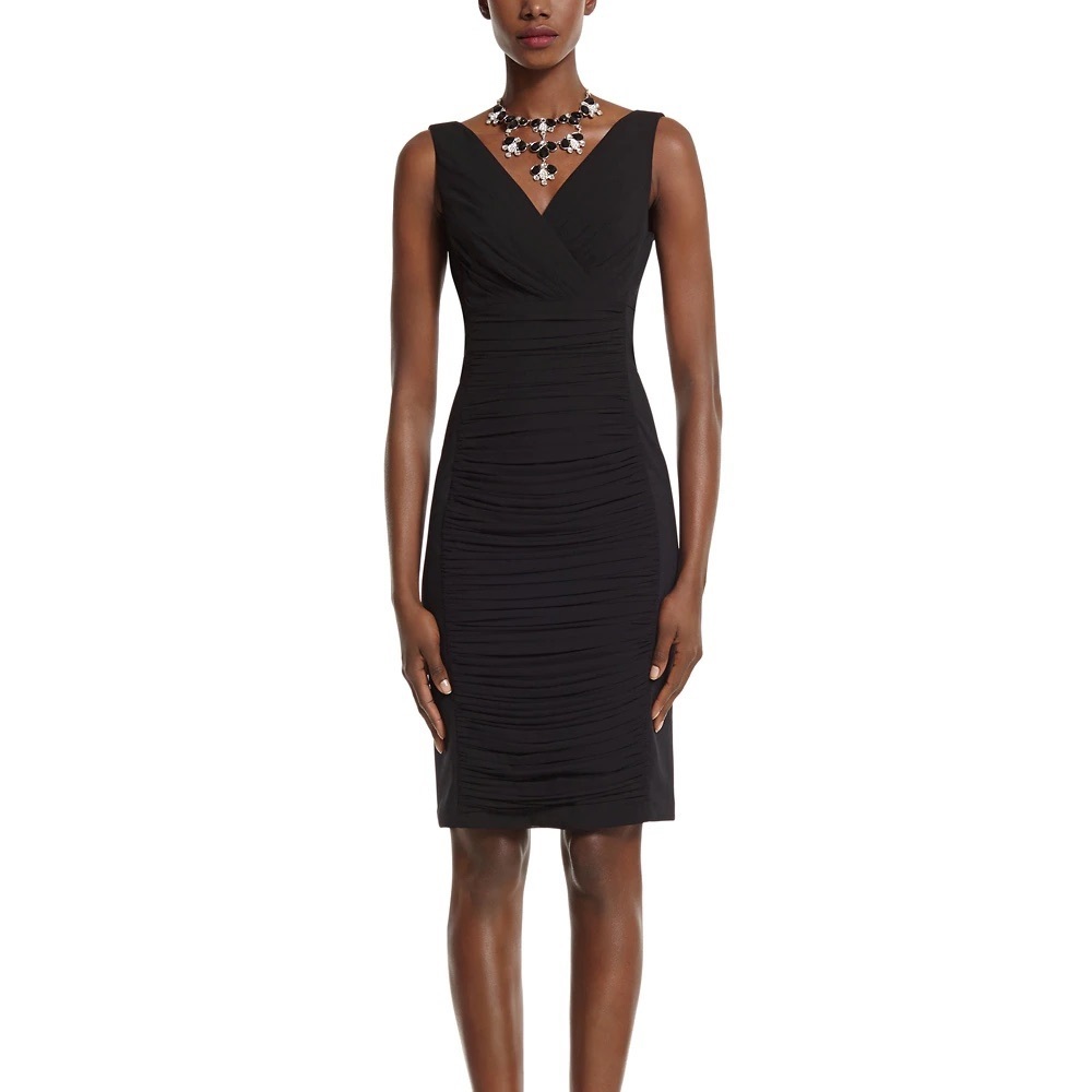 White House Black Marker black Instantly Slimming Ruched Dress